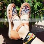 zj00672 Huarache artesanal piso mujer mayoreo fabricante calzado zapatos proveedor sandalias taller maquilador