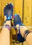 zs00244 Plataforma Artesanales Color Azul Laser Cruces Multicolor De Tacon Mujer De Piel Sahuayo Michoacan mayoreo fabricante de calzado zapatos taller maquilador (1)