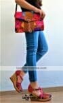 bs0008 Bolsa artesanal bordada mujer mayoreo fabricante calzado hecha a mano bolsa mexicana taller maquilador