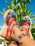 zs00600 Huarache artesanal plataforma mujer mayoreo fabricante calzado zapatos proveedor sandalias taller maquilador