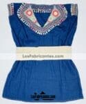 rj0059 Blusa artesanal rococo bordado a mano mujer mayoreo fabricante proveedor taller maquilador (1)