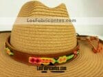 aj00040 Toquilla cinta tejida a mano para sombrero de hilo con base de vaqueta artesanal color tan medida 2×60 cmmayoreo fabricante proveedor taller maquilador (1)