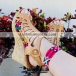 zj00315 Huarache artesanal cierre plataforma mujer piel tan mayoreo fabricante calzado zapatos proveedor sandalias taller maquilador (1)