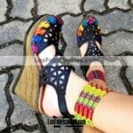zs00761 Huarache artesanal plataforma mujer mayoreo fabricante calzado zapatos proveedor sandalias taller maquilador