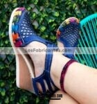 zj00796 Huarache artesanal plataforma mujer mayoreo fabricante calzado zapatos proveedor sandalias taller maquilador