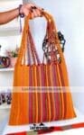 bj00118 Bolsa artesanal tejida color naranjamayoreo fabricante proveedor taller maquilador (1)