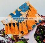 bs00097 Cartera bolsa bordada artesanal 17x 24 cm con motas color naranjamayoreo fabricante proveedor taller maquilador (1)