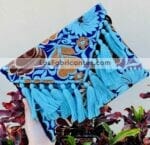 bs00099 Cartera bolsa bordada artesanal 17x 24 cm con motas color azulmayoreo fabricante proveedor taller maquilador (1)