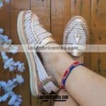 zj00814 Huarache artesanal piso mujer mayoreo fabricante calzado zapatos proveedor sandalias taller maquilador (1)