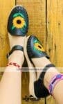 zj00815 Huaraches Artesanales Color Negro Con Bordado De Piso Mujer De Piel Sahuayo Michoacan mayoreo fabricante de calzado zapatos taller maquilador (2) (1)