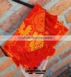 bs00150 Bolsa cartera artesanal de pompones medida de 27×18 cm aprox color naranjamayoreo fabricante proveedor taller maquilador (1)