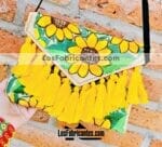 bs00176 Bolsa cartera artesanal bordada de flores con motas color beigemayoreo fabricante proveedor taller maquilador (1)