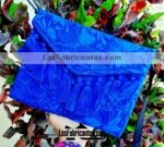 bs00187 Bolsa cartera artesanal bordada con pompones color azulmayoreo fabricante proveedor taller maquilador (1)