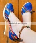 zj00853 Huaraches artesanales color azul tejido multicolor altura de tacon 6 cm aprox de plataforma mujer mayoreo fabricante calzado zapatos proveedor sandalias taller maquilador (1)