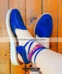 zs00865 Huaraches artesanales color azul tipo alpargata con troquel de flor de piso mujer mayoreo fabricante calzado zapatos proveedor sandalias taller maquilador (1)