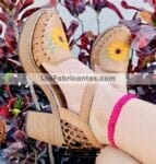 zs00876 Huaraches artesanales color tan bordado de girasol altura de tacon 9cm aprox de plataforma mujer mayoreo fabricante calzado zapatos proveedor sandalias taller maquilador (1)