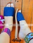 zs00904 Huaraches artesanales color azul marino de piso mujer mayoreo fabricante calzado zapatos proveedor sandalias taller maquilador (1)