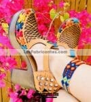 zs00909 Huaraches artesanales color nuez diseño de laser de plataforma mujer mayoreo fabricante calzado zapatos proveedor sandalias taller maquilador (1)