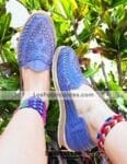 zs00911 Huaraches artesanales tejido color lila de piso mujer mayoreo fabricante calzado zapatos proveedor sandalias taller maquilador
