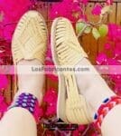 zs00912 Huaraches artesanales tejido color amarillo pastel de piso mujer mayoreo fabricante calzado zapatos proveedor sandalias taller maquilador (1)