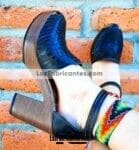 zj00863 Huaraches artesanales color negro altura de tacon de 9cm aprox de plataforma mujer mayoreo fabricante calzado zapatos proveedor sandalias taller maquilador (1)