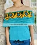 rj00655 Blusa de manta bordado a maquina de flores color turquesa fabricantes por mayoreo (1)