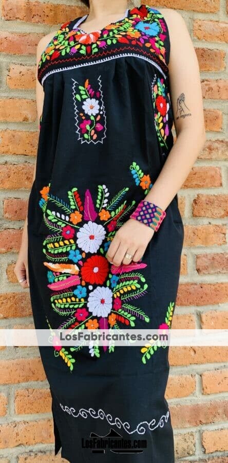 rj00667 Vestido artesanal mexicano para mujer hecho en Chiapas Distribuidor  Mayoreo 