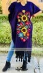 rj00773 Gabán Color Morado de tela acrilan para dama bordado de flores hecho en Chiapas México mayoreo fabricante proveedor taller maquilador (1)