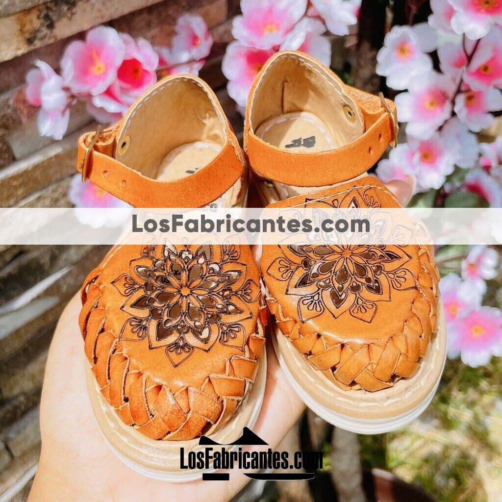 ZS01051 Huaraches Artesanales Piso Para Mujer Tan Mandala mayoreo fabricante calzado zapatos proveedor (2)