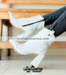 zn00022 Botines Artesanales para mujer Blanco Estoperoles Estilo Vaquero mayoreo fabricante calzado (3)