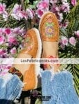 Ze 00057 Huaraches Artesanales Piso Para Mujer Nuez Flores De Colores Bordadas Fabricante Calzado Mayoreo (3)